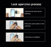 Kaiconn NFC Battery Free Smart Padlock with App digital NFC Padlock App Remote AuthorizSmart Padlock for Transportation Services