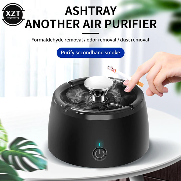 Multi-functional Intelligent Ashtray Air Purifier Portable Ashtray USB Charging 2000mAh Household Second-hand Smoke Air Purifier