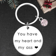 Cute You Have My Heart Keychain Pendant Boyfriend Girlfirend Key Chains Anniversary Birthday Valentines Day Gifts