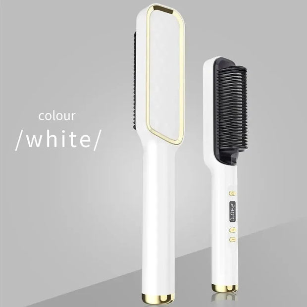 Hair Care Electric Hot Comb Multifunctional Straight Hair Straightener Comb Negative Ion Anti-Scalding Straightening Brush