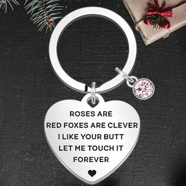 Cute Couple Anniversary Christmas Valentines Gifts Keychain Pendant Boyfriend Girlfriend Key Chains Husband Wife Couples Gift