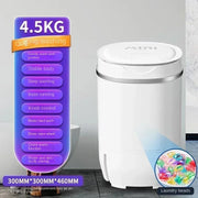 220V Compact and Lightweight Mini Washing Machine with Semi-automatic Design, Ideal for Underwear and Children's Clothes