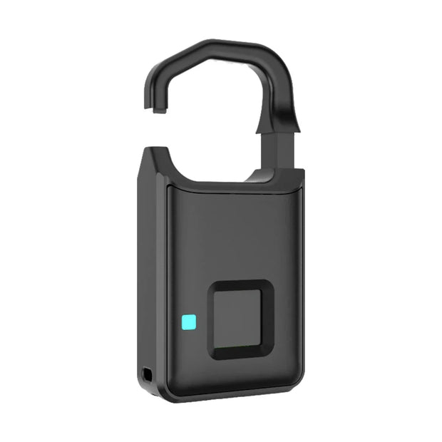 B-M Anytek P4 Fingerprint Lock USB Rechargeable Smart Keyless Anti-Theft Padlock Suitcase Door Lock Burglar Alarm