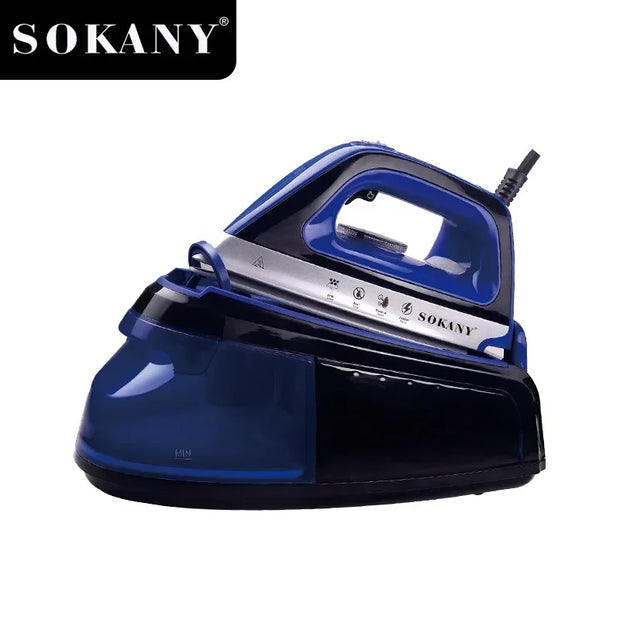 Portable 360-Degree Freestyle Dry/Steam Iron, Non-Stick Soleplate, Anti-Calc and Anti-Drip, Power Base and Carrying/Storage Case