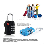 Anti-Theft Cable Luggage Lock Small Padlock Customs Code Lock Padlock with Steel Cable TSA Customs Lock Smart Combination Lock