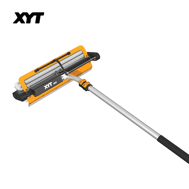 XYT Solar Panel Cleaning Rotating Brush Kit Equipment Machine Cleaner Robot With Water Fed Telescopic Pole