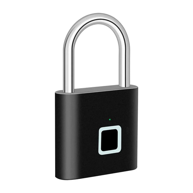 Outdoors Keyless USB Charging Smart Lock Fingerprint Padlock Waterproof Door Lock 0.2sec Unlock Portable Anti-theft Padlock Zinc