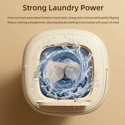 9L Mini Folding Washing Machine, Portable Home Dormitory Underwear Elution Washer,3 Speed, Health Blu Ray Wash