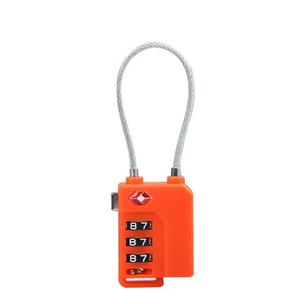 Anti-Theft Cable Luggage Lock Small Padlock Customs Code Lock Padlock with Steel Cable TSA Customs Lock Smart Combination Lock