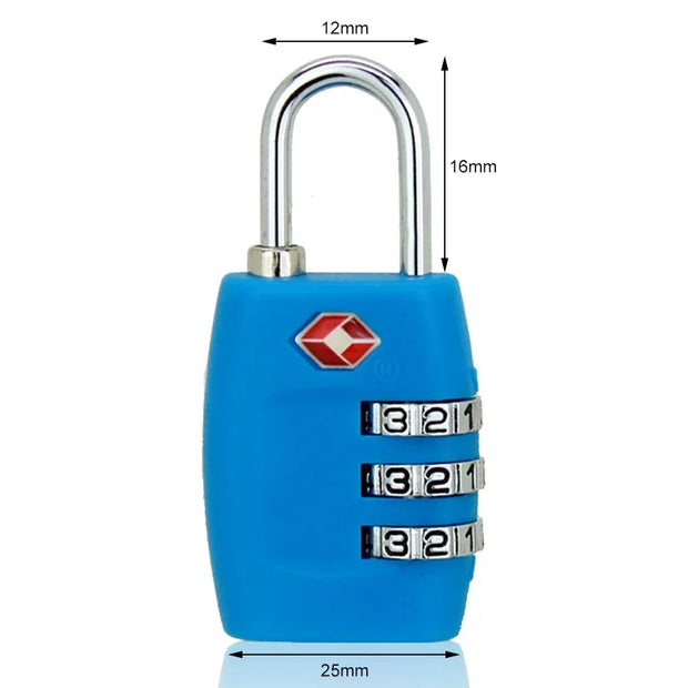 TSA Locks Smart 3 Position Resettable Combination Lock For Travel Luggage Suitcase Anti-theft Code Padlock Customs Password Lock