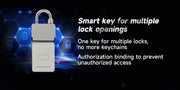 Kaiconn NFC Battery Free Smart Padlock with App digital NFC Padlock App Remote AuthorizSmart Padlock for Transportation Services