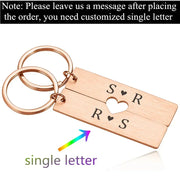 Customized Couples Keychain Boyfriend Girlfriend Keyring Husband Anniversary Valentine Day Gift Pinky Promise Women Men KeyChain