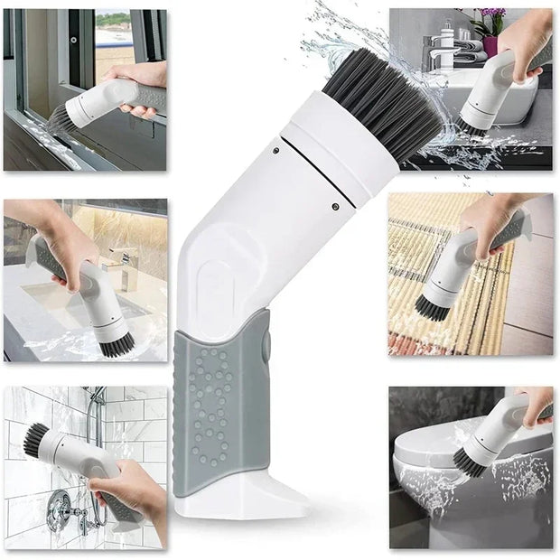 Xiaomi Electric Spin Scrubber Wireless Power Scrubber Cleaning Brush with 4 Brush Heads for Bathroom Shower Bathtub Kitchen Stov