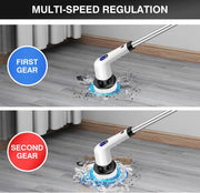 10 in 1 Electric Spin Scrubber, Cordless Handheld Grout Shower Cleaner, Electric Cleaning Brush with Adjustable Rotating Brush H