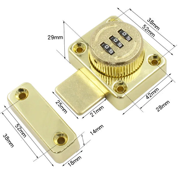 Mechanical Keyless Cabinet Lock Swivel Drawer Lock Combination Lock Combination Latch File Cabinet Smart Digital Password Locks