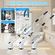 9in1 Wireless Electric Mop Multi-Function LCD Digital Display Home Kitchen Bathroom Handheld Rotating Telescopic Cleaning Brush