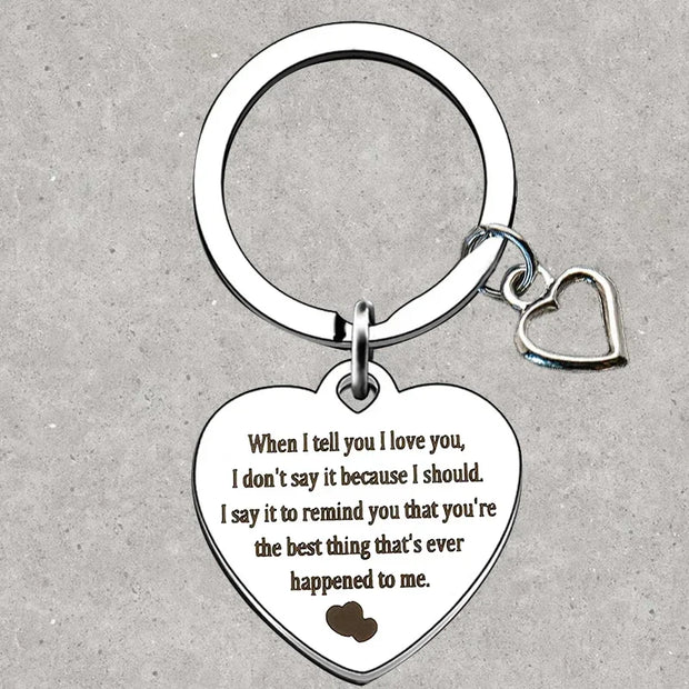 Hot Valentines Day Gifts Keychain Boyfriend Girlfriend Husband Wife Key Chain Pendant Jewelry Anniversary Gift