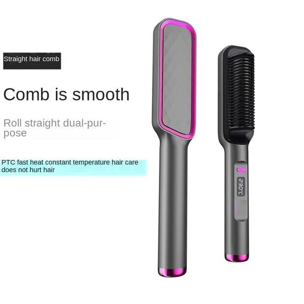 Hair Care Electric Hot Comb Multifunctional Straight Hair Straightener Comb Negative Ion Anti-Scalding Straightening Brush