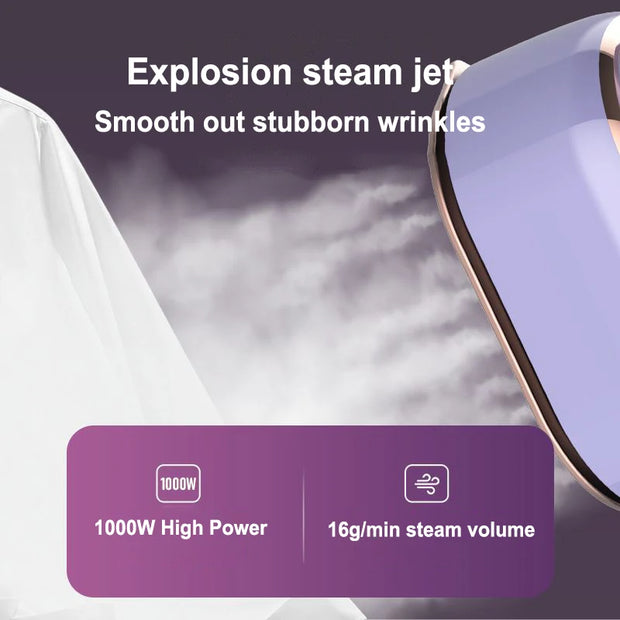 Portable Foldable Steam Iron 1000W High Power Clothes Hanging Ironing Machine Home Travel Steam Iron Ironing Machine