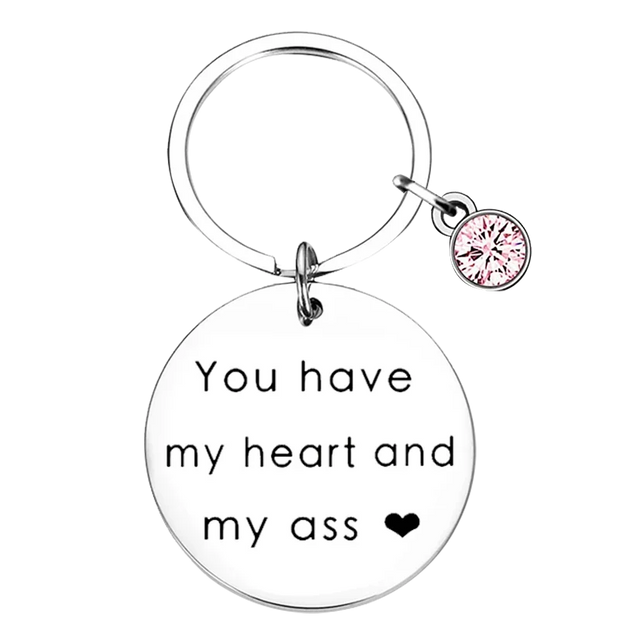 Cute You Have My Heart Keychain Pendant Boyfriend Girlfirend Key Chains Anniversary Birthday Valentines Day Gifts