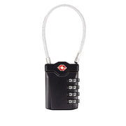 Anti-Theft Cable Luggage Lock Small Padlock Customs Code Lock Padlock with Steel Cable TSA Customs Lock Smart Combination Lock