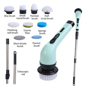 Multifunctional Electric Cleaning Brush 9-in-1 Bathroom Window Kitchen Toilet Automotive Household Rotating Cleaning Machine