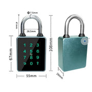 EGFirtor TTLOCK Padlock Tuya APP IC Card RFID Password Key NFC Unlock Way Waterproof IP65 Bluetooth Smart Electronic Door Lock