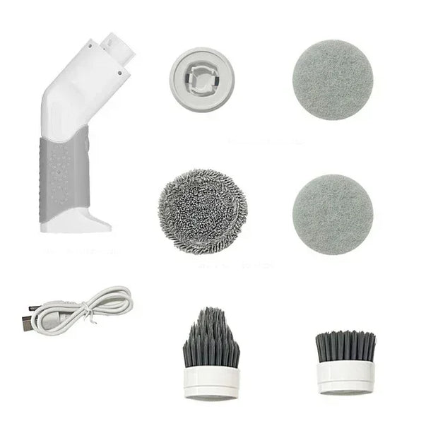 Xiaomi Electric Spin Scrubber Wireless Power Scrubber Cleaning Brush with 4 Brush Heads for Bathroom Shower Bathtub Kitchen Stov