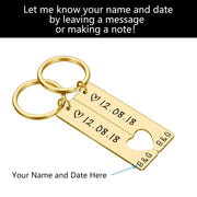 Customized Couples Keychain Boyfriend Girlfriend Keyring Husband Anniversary Valentine Day Gift Pinky Promise Women Men KeyChain