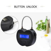 3X Smart Time Lock LCD Display Time Lock USB Rechargeable Temporary Timer Padlock Travel Electronic Timer Black