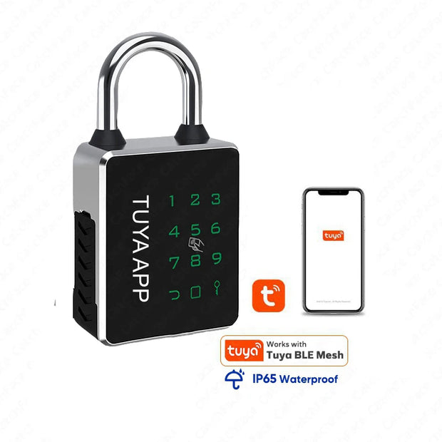 EGFirtor TTLOCK Padlock Tuya APP IC Card RFID Password Key NFC Unlock Way Waterproof IP65 Bluetooth Smart Electronic Door Lock