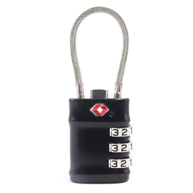 Zinc Alloy Padlock Luggage Suitcase Customs Code Lock Smart Combination Lock Padlock with Steel Cable TSA Customs Lock