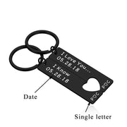 Customized Couples Keychain Boyfriend Girlfriend Keyring Husband Anniversary Valentine Day Gift Pinky Promise Women Men KeyChain