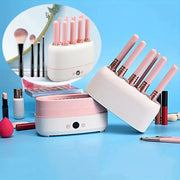 Electric Makeup Brushes Drying Machine 2 in 1 Automatic Electric Makeup Brush Cleaner and Dryer 12 Holes Cosmetic Puff Cleaner