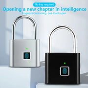 Outdoor Waterproof Smart padlock Keyless Fingerprint Lock Finger Print Metal Door Lock USB Rechargeable Quick unlock Zinc Alloy