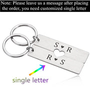 Customized Couples Keychain Boyfriend Girlfriend Keyring Husband Anniversary Valentine Day Gift Pinky Promise Women Men KeyChain