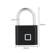 Xiaomi Fingerprint Padlock Smart USB Rechargeable Door Lock Waterproof Biometric Thumbprint Quick Unlock Zinc Alloy Door Padlock