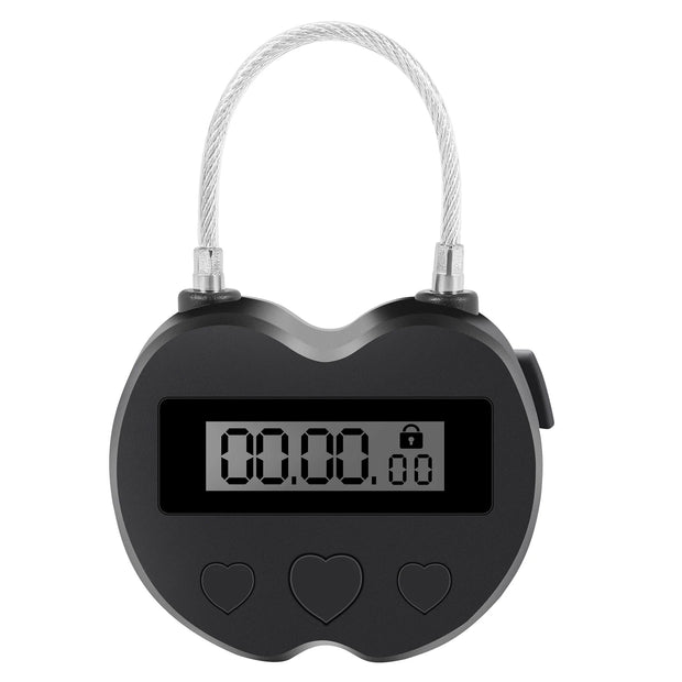 Smart Time Lock LCD Display Time Lock Multifunction Travel Electronic Timer, Waterproof USB Rechargeable Temporary Timer Padlock