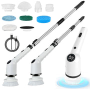 9in1 Wireless Electric Mop Multi-Function LCD Digital Display Home Kitchen Bathroom Handheld Rotating Telescopic Cleaning Brush