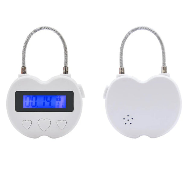 Smart Time Lock LCD Display Time Lock Multifunction Electronic Timer,Waterproof USB Rechargeable Temporary Timer Padlock