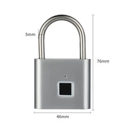 Xiaomi Fingerprint Padlock Smart USB Rechargeable Door Lock Waterproof Biometric Thumbprint Quick Unlock Zinc Alloy Door Padlock