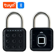 Tuya Smart Bluetooth Mini Password Fingerprint Padlock Waterproof Keyless Security Electronic Luggage Bag Case Anti-theft Lock