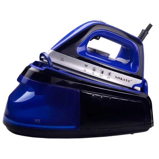 Portable 360-Degree Freestyle Dry/Steam Iron, Non-Stick Soleplate, Anti-Calc and Anti-Drip, Power Base and Carrying/Storage Case