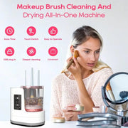 Electric Makeup Brush Cleaner Detachable USB Rechargeable Automatic Cosmetic Brush Cleaning Machine Beauty Brush Dryer Holder