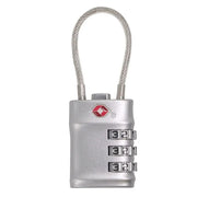 Zinc Alloy Padlock Luggage Suitcase Customs Code Lock Smart Combination Lock Padlock with Steel Cable TSA Customs Lock