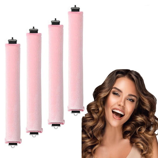 3 Hooks Heat-free Hair Curler Large Tool Rubber Hair Curler