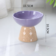 Neck Protecting Health Glaze Ceramic Pet Bowl