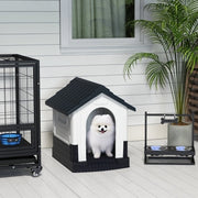PawHut Outside Dog Kennel House, For Miniature Dogs, 64.5 X 57 X 66cm