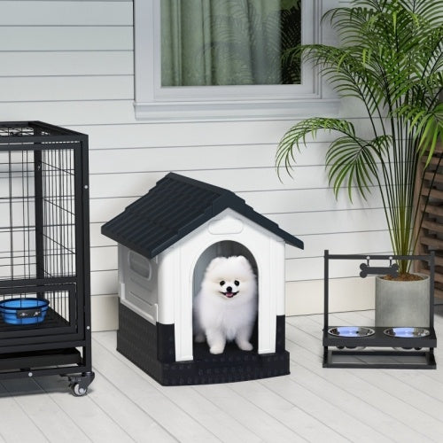 PawHut Outside Dog Kennel House, For Miniature Dogs, 64.5 X 57 X 66cm