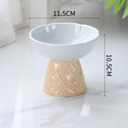 Neck Protecting Health Glaze Ceramic Pet Bowl
